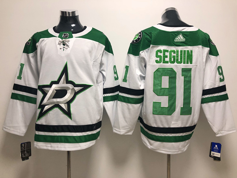 Men's Dallas Stars Tyler Seguin #91 White Breakaway Jersey